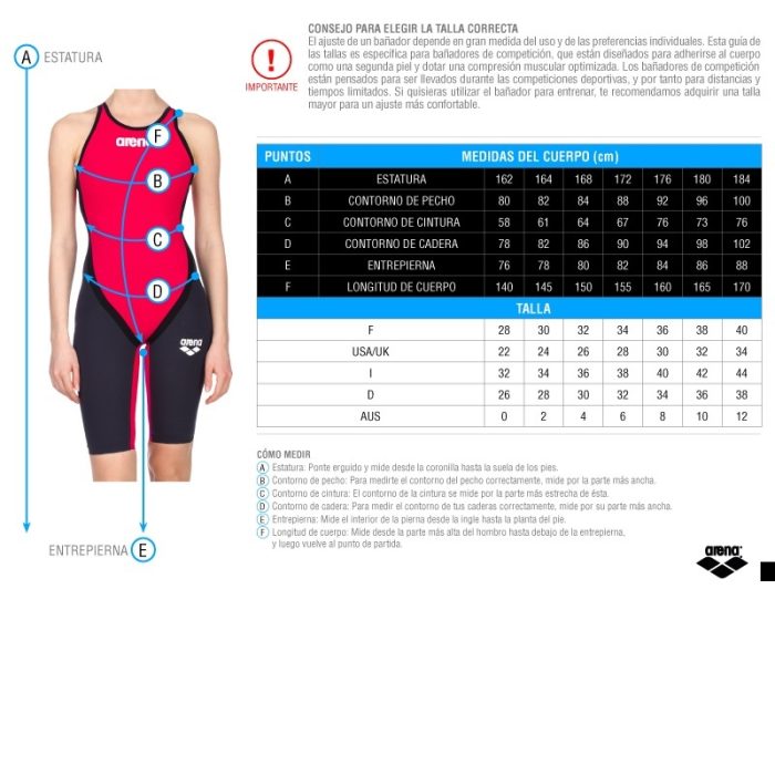MALLA NATACIÓN DAMA COMPETENCIA ARENA POWERSKIN ST NEXT - Imagen 10