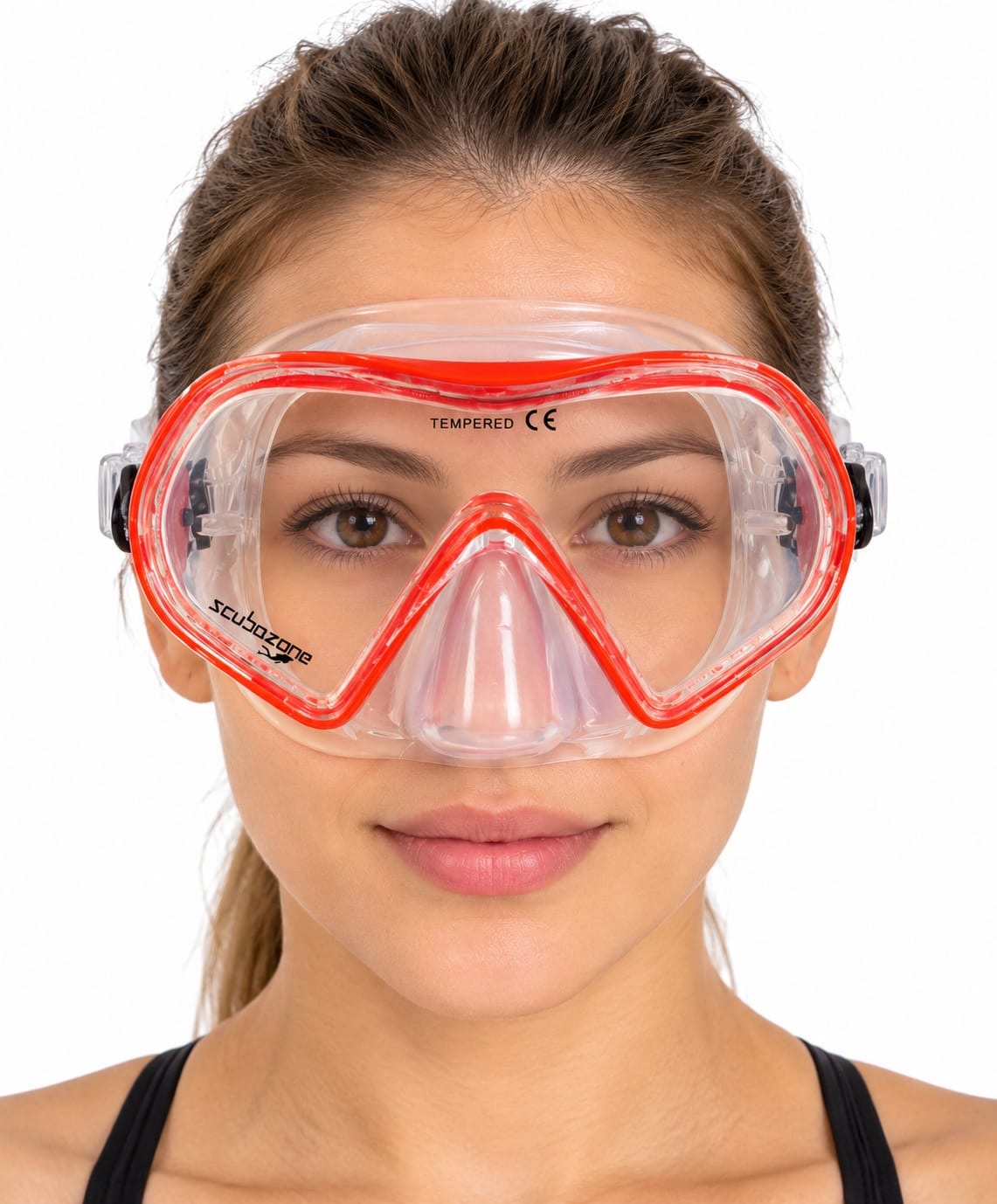 MASCARA DE NATACIÓN SILICONA, SCUBAZONE EN VIDRIO TEMPLADO - Imagen 2