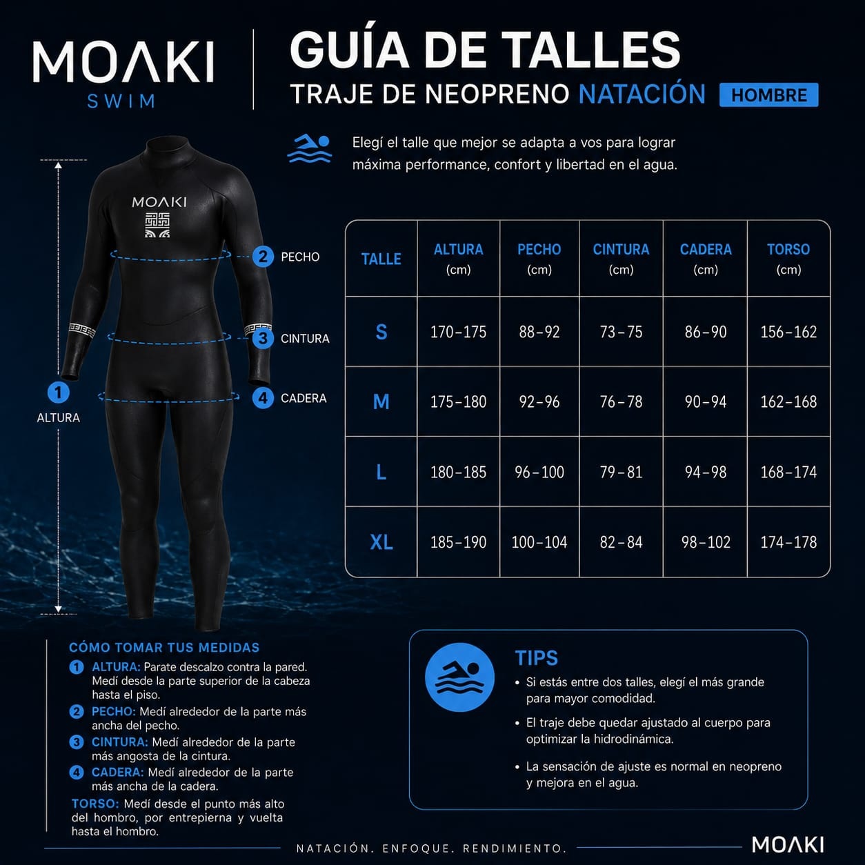 TRAJE NEOPRENO DE HOMBRE MOAKI - Imagen 4
