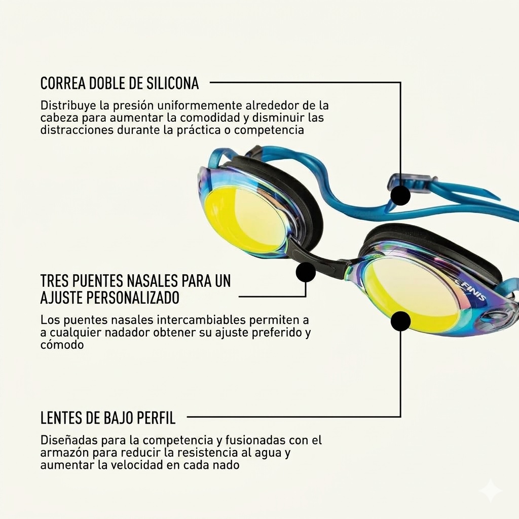 LENTES DE NATACIÓN FINIS BOLT MIRROR - Imagen 2